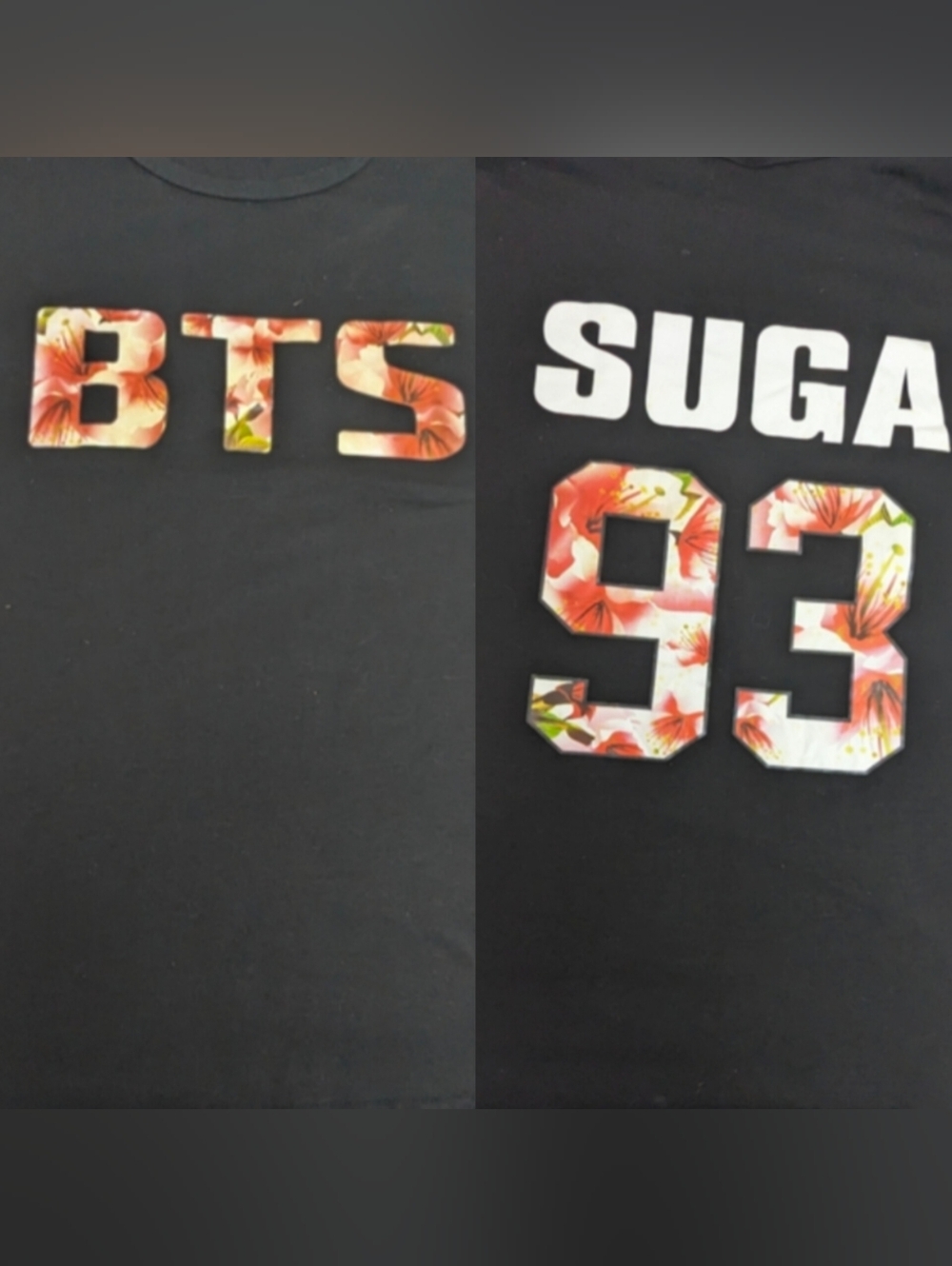 BTS SUGA 93 Tee Black Large